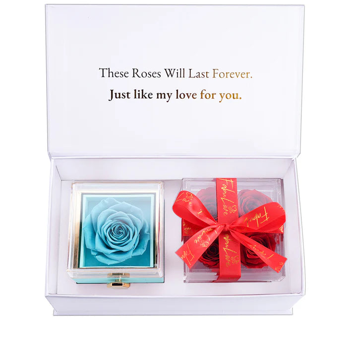 Valentines Day Eternal Rose Box Bundle