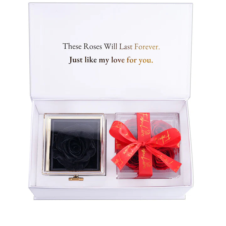 Valentines Day Eternal Rose Box Bundle